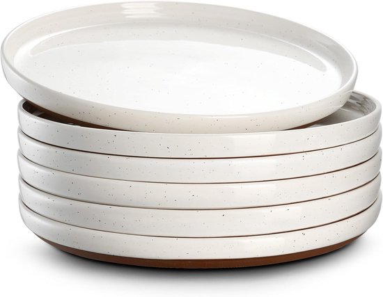 Ontbijtborden Coastal Lines Ocean Beige ø 21 cm - 6 Stuks