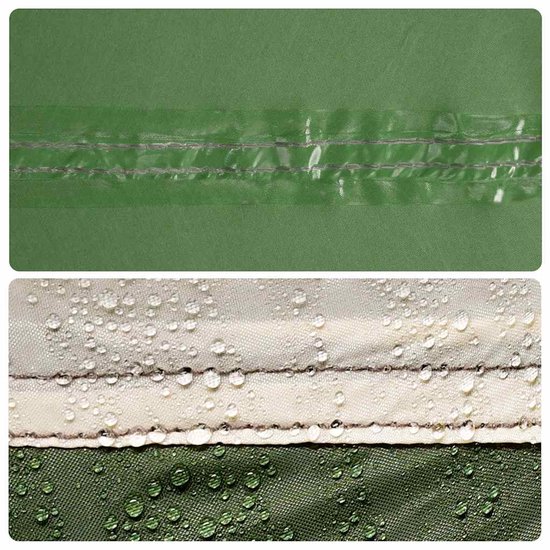 vidaXL - Kampeerluifel - waterdicht - 360x294 - cm - groen van Merkloos — afbeelding 4