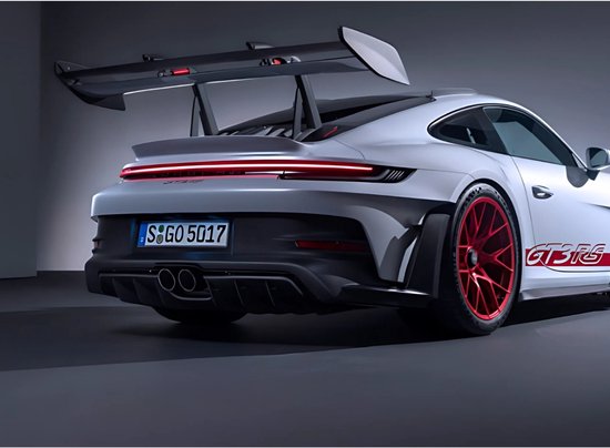 Acrylglas autoschilderij met afbeelding van Porsche 911 GT3 RS - met LED Verlichting - 60 x 40cm - Met afstandsbediening - Sportwagen - Raceautoliefhebbers - Woonkamer - Slaapkamer - Garage - Schilderijen | Wandecoratie
