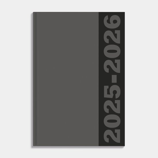 Hobbit - Schoolagenda 2025-2026 - 1 week op 2 pagina's - Harde kaft - A5 (14 x 20,5 cm) - Grijs
