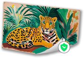 Kleurrijke luipaard in de natuur - Jaguar poster - Muurdecoratie dieren - Pop Art - Poster vintage - Muurdecoratie - poster 120x80 cm