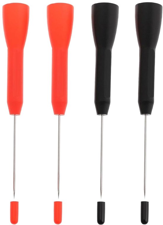 Foto: 4 stks 1mm elektrische test probes lengte 8 5cm geschikt voor diverse multimeters fit 2mm sondes fijn