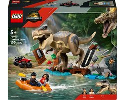 foto van LEGO® Jurassic World T. rex Rivierontsnapping Bouwset - 76975