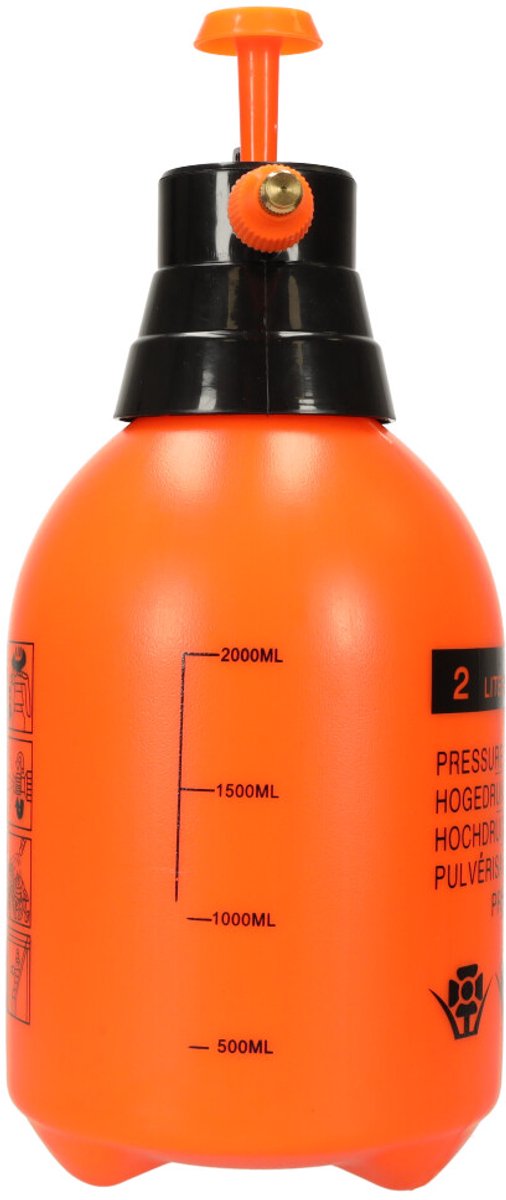 MOZY® - Plantenspuit - 2 Liter - Oranje - Verstelbare Sproeikop - Drukspuit - Onkruidspuit - Waterverstuiver - Handpomp van MOZY — afbeelding 3