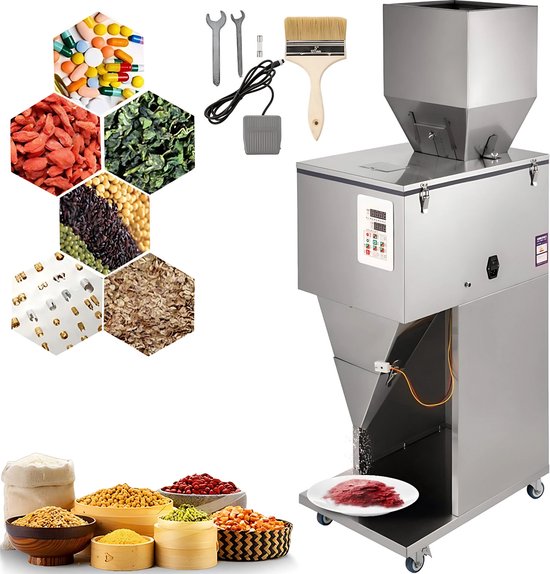 Professionele Vulmachine - Poeder - Keuken - Fijn maler - Pneumatisch - Twee Uitgangen - 100-1000ML - RVS van Merkloos — afbeelding 4