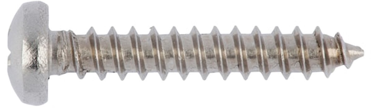 Wurth - Zelftappende panhead schroef vorm C met PH aandrijving DIN 7981, RVS A2, vorm C, met punt - x 100 st - Interne aandrijving H2