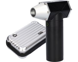 FBT115 Turbo fan - Air duster - Turbo jet fan - Luchtpistool - Luchtblazer - Met verschillende standen - Stevig en sterk - Krachtige blazer - USB-C oplaadbaar met 115g stuwkracht - 1000mAh - Zwart & Zilver