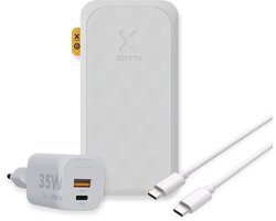 Bundle Xtorm Fuel Series 5 35W Powerbank - Powerbank 20000 mah + Chargeur Xtorm 35W + Câble USB-C vers USB-C - Wit