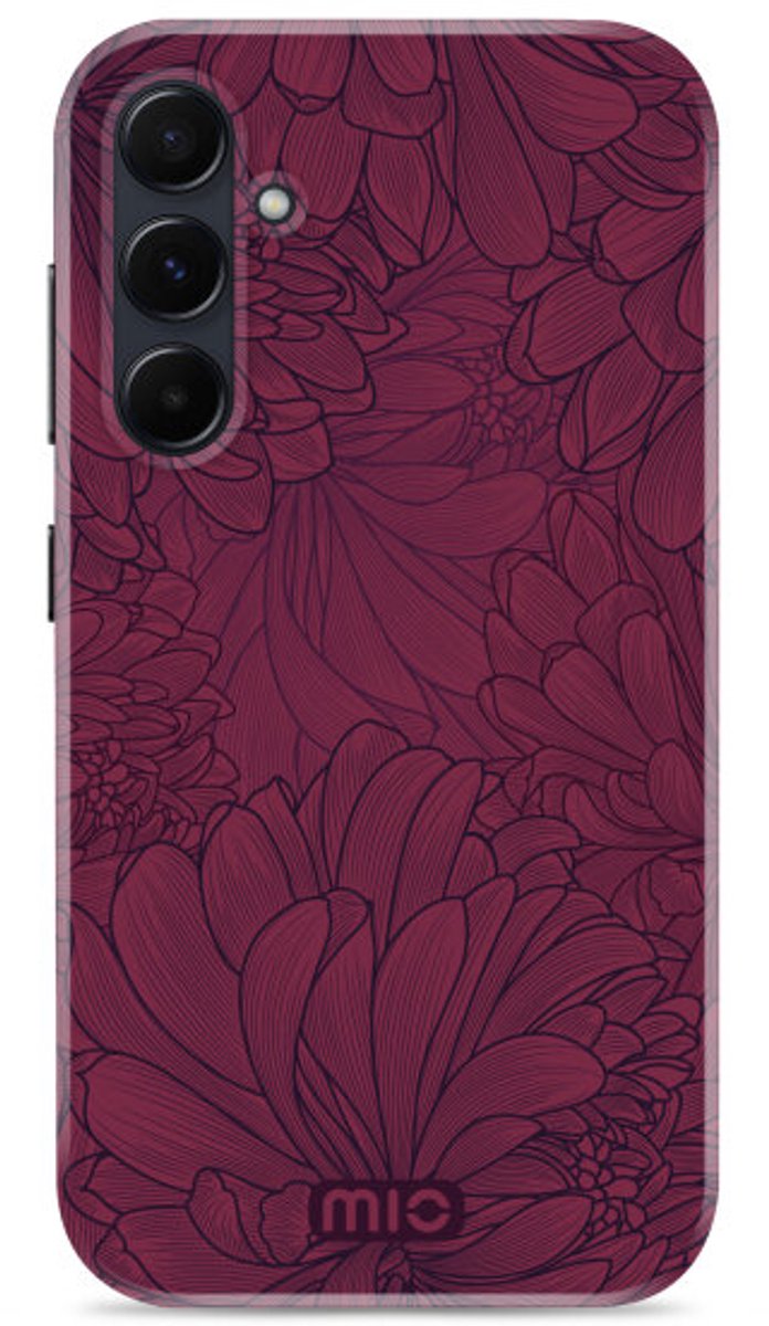 Mio by Mobilize Hoesje geschikt voor Samsung Galaxy A55 MagSafe Telefoonhoesje Hardcase | Mio by Mobilize Backcover | Geschikt voor MagSafe | Geschikt voor Draadloos Opladen met Magnetische Ring | Geschikt voor MagSafe Case - Berry Blooms | Rood — cadeau in Cadeau-ideeën - foto 6