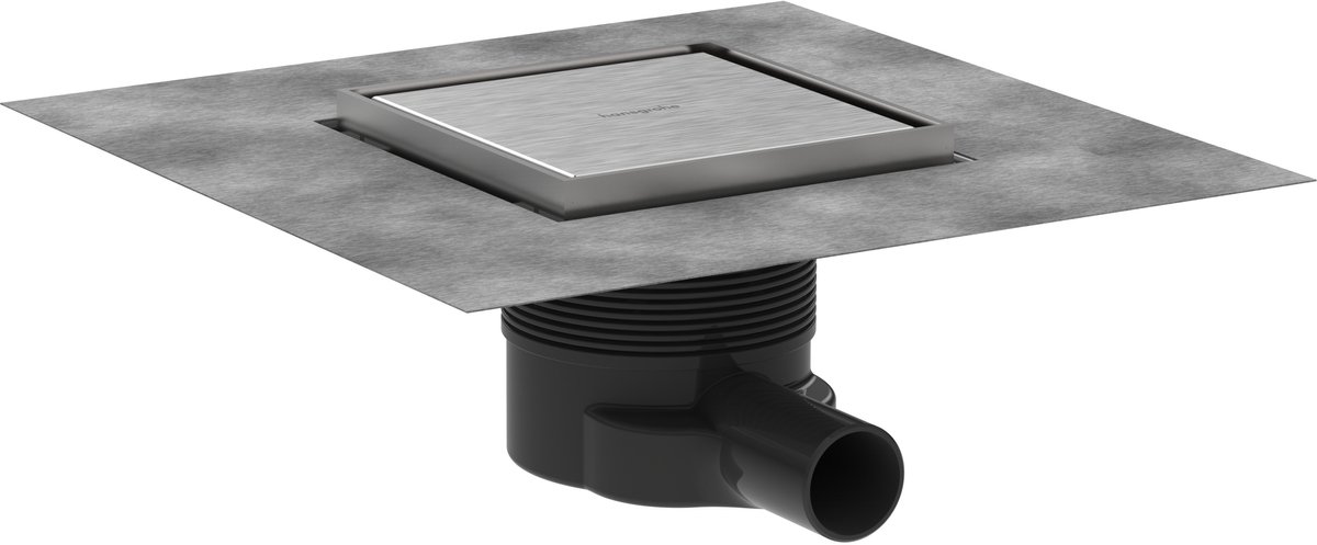 Hansgrohe RainDrain Brilliance - Vloerafvoer, 15x15 cm, geborsteld roestvrij staal 56251800