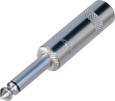 REAN NYS224 6,35mm Jack (m) connector - metaal - 2-polig / mono