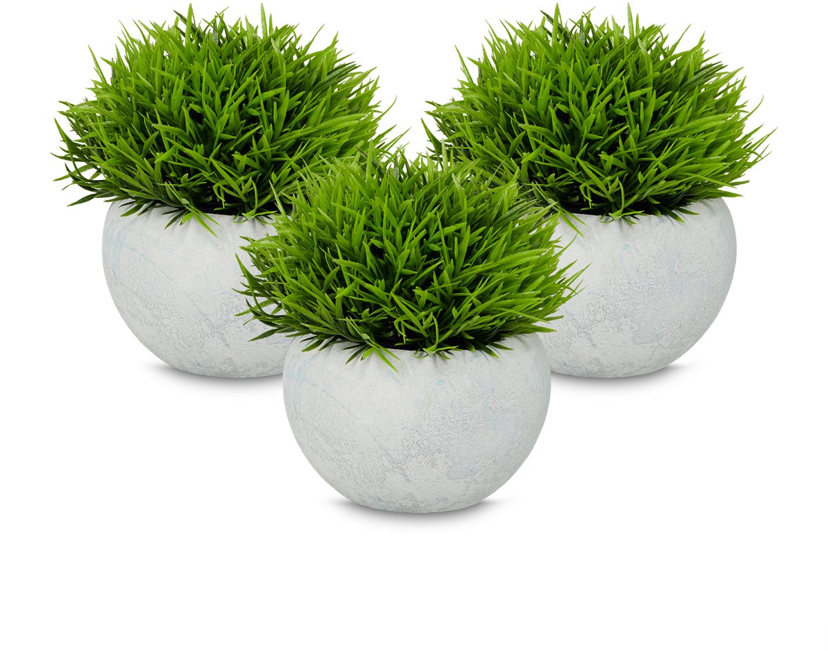 kunstplanten - set van 3 - voor binnen - in pot