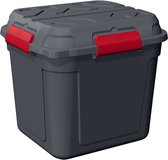 Bol.com Sunware - Q-line Tuinbox - Opbergbox Tuin - Opbergbox Buiten - Waterdicht - 110L - Antraciet Rood - 601 x 531 x 545 cm aanbieding