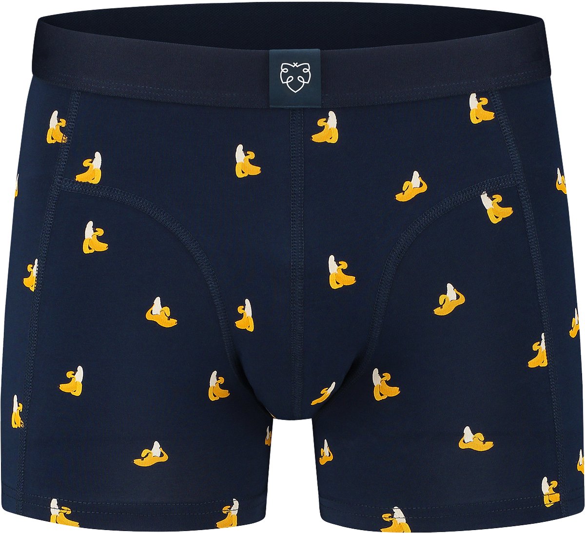 A-dam Banana Rama - Boxershort - Biologisch Katoen - Onderbroek - Ondergoed - Heren - Volwassenen - Blauw