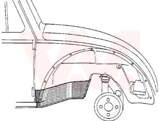 Foto: Spatbordbeschermer voor vw beetle 1972 1998