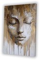 Bouddha, Expressionnisme, Visage, Or, blanc, marron, Noir, gris