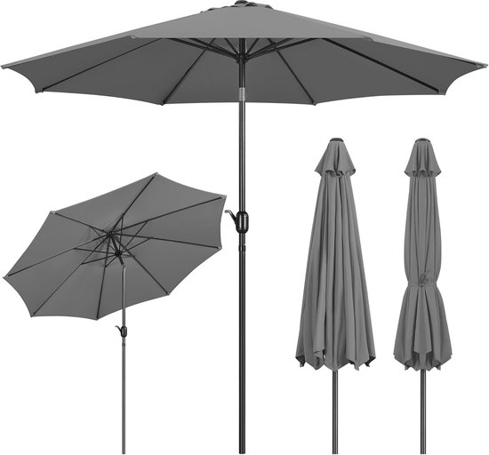 Yaheetech Parasol 300 cm kantelbaar tuinscherm met zwengel