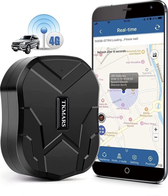 4G GPS tracker – Zonder Abonnement – IP65 Waterproof Geschikt Alle Voertuigen – Auto – Motor - Scooter - TK905B