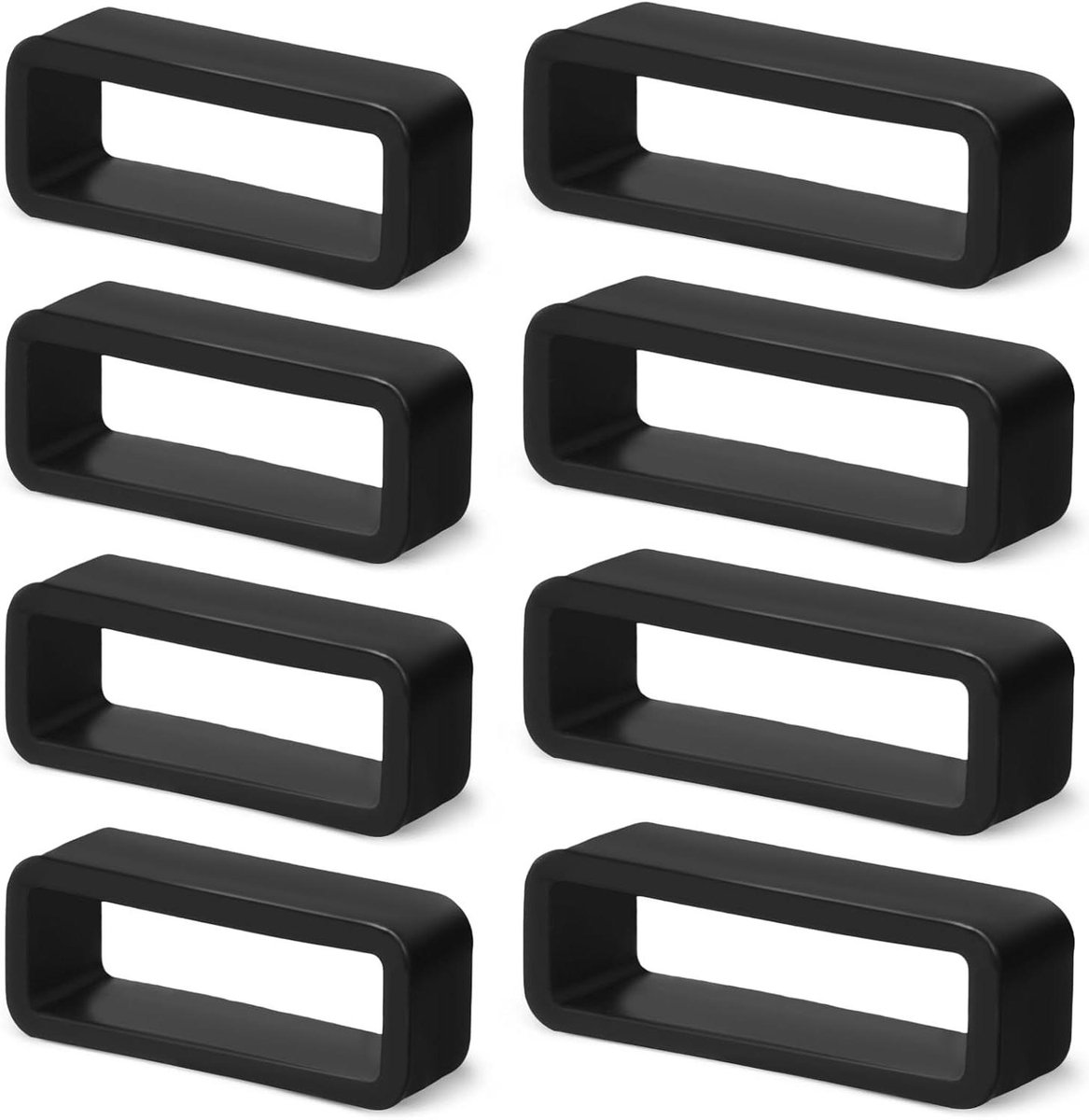 Nordivar - Horlogebandhouders - 8 stuks 20 mm-22 mm siliconen bandhouderlussen - horlogeband bevestigingsringen - vervangende band beveiligingsconnector - voor sporthorloges