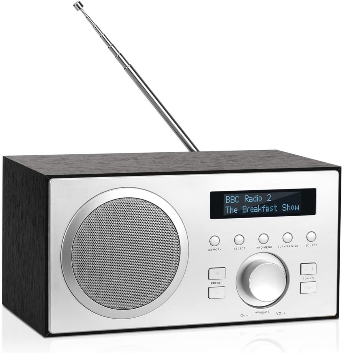 Wekkerradio DAB Plus - Digitale Klok - Dementieklok