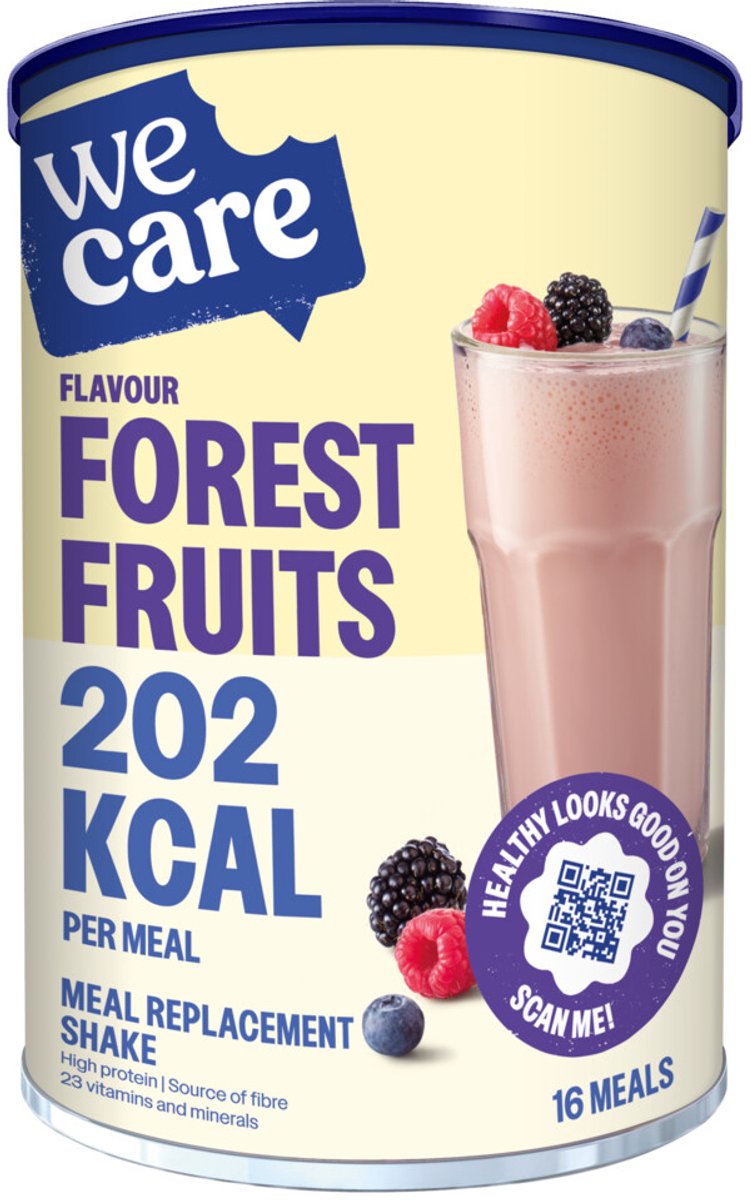 WeCare Meal Replacement Shake Forest Fruit - 3 x 436 gr - Voordeelverpakking