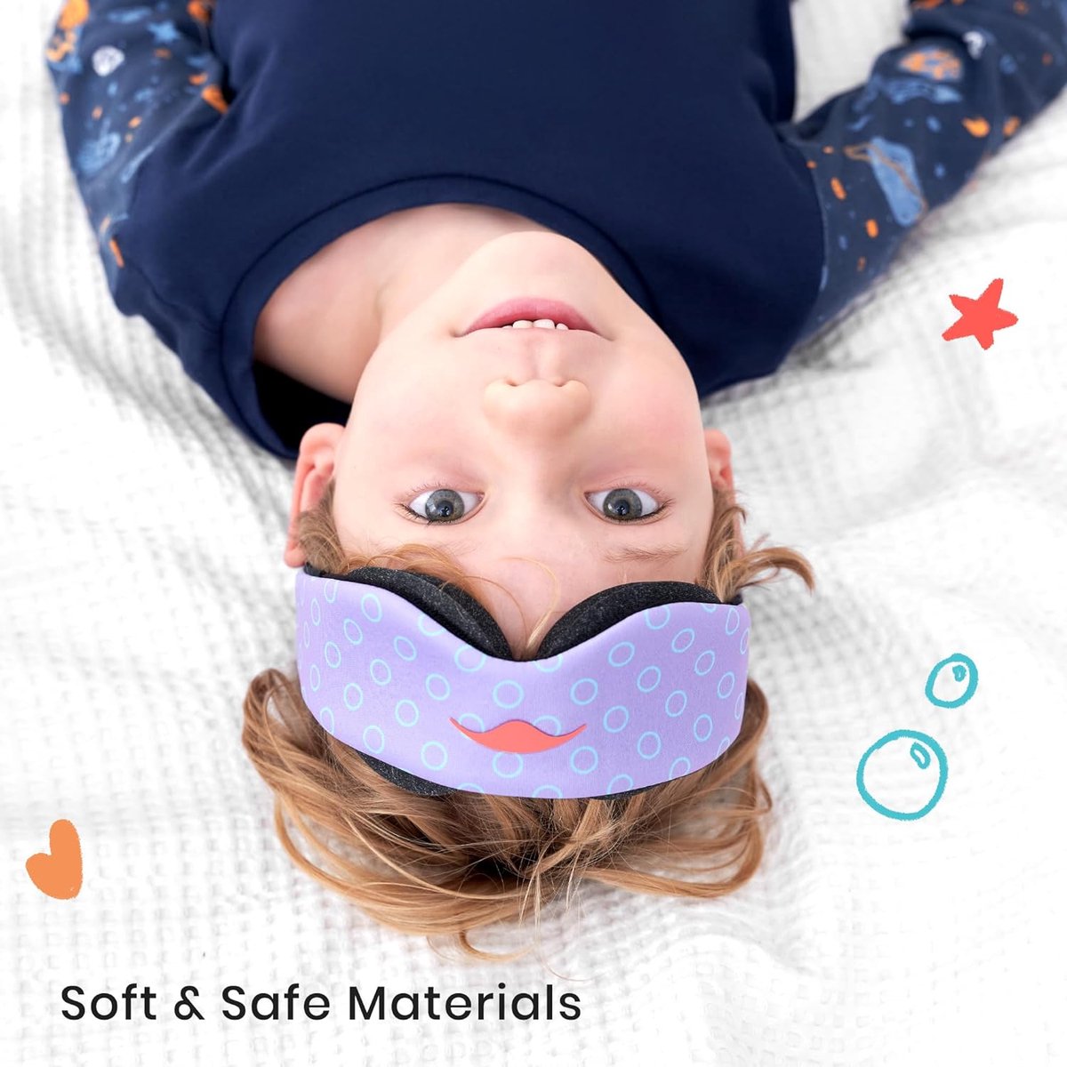 Manta KIDS Sleep Mask – Periwinkle - Slaapmasker voor kinderen – 100% verduisterend – Geen druk op ogen – Volledig verstelbaar voor een perfecte pasvorm – Hypoallergeen – Zacht & ademend – Voor kinderen vanaf 6 jaar — afbeelding 13