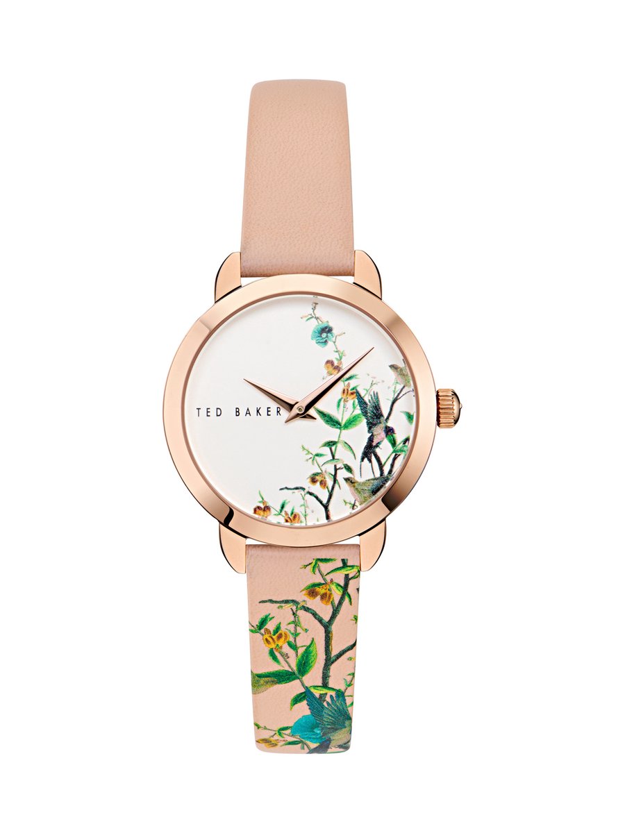 Ted Baker Fleure Fashion Kwarts Analoog Horloge Roségouden Toon Case: 100% Roestvrij Staal | Armband: 100% Leer 34 mm BKPFLS401W0, BKPFLS403W0
