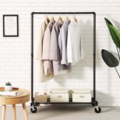 MIRA Home - Kledingrek - Kledingrekstang - Kapstok - Opbergrek - Zwart- 100x49x163