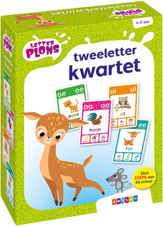 Letterplons - tweeletterkwartet 4-8 jaar