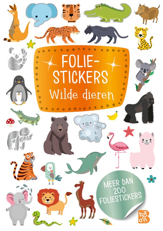 Glitterstickers 1 - Foliestickers - Wilde dieren - cover