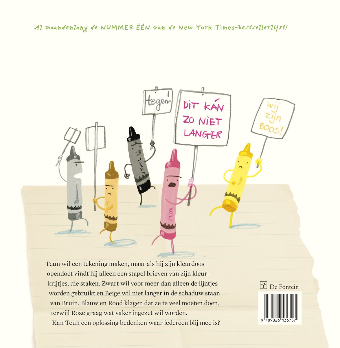 De krijtjes staken - back cover