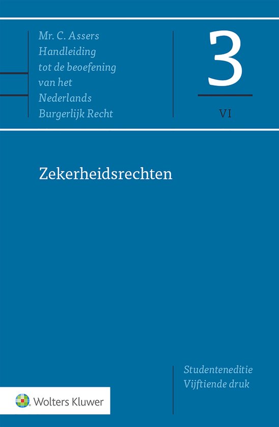 Asser-serie 3-VI - Zekerheidsrechten - cover