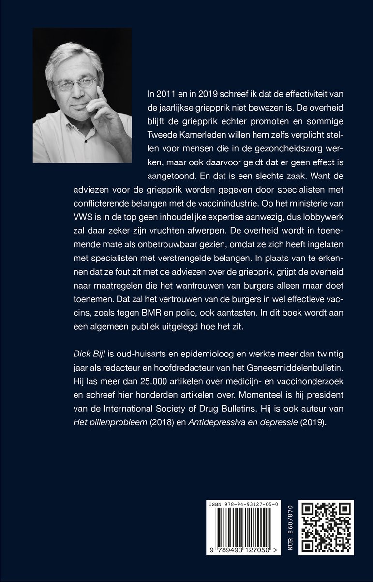 Portret van Dick Bijl, een oud-huisarts en epidemioloog, in een grijs pak en wit overhemd.