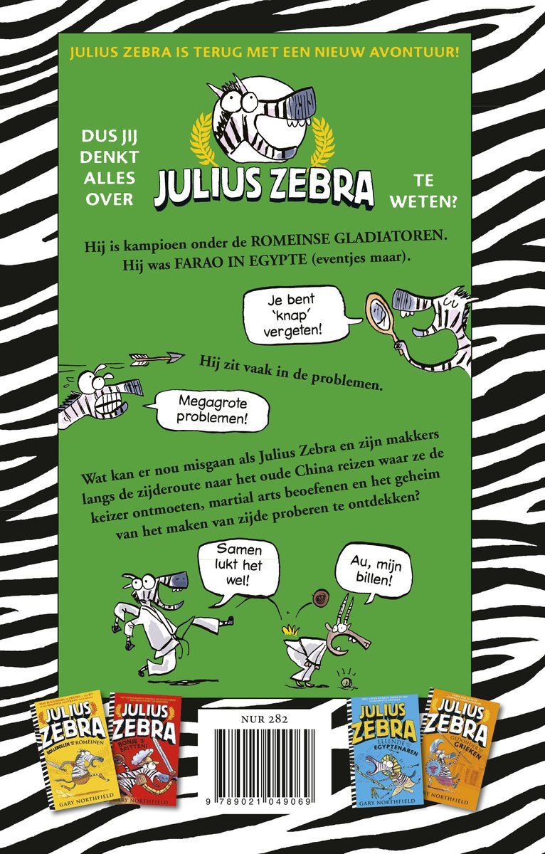Julius Zebra 5 - Ophef in het oude China - back cover