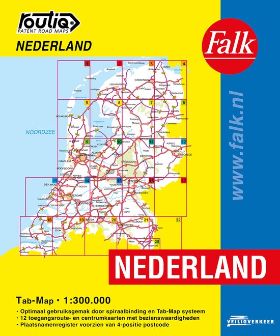 Falk Kaart van Nederland (Routiq Maxi Tab)