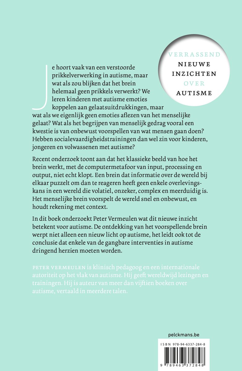 Autisme en het voorspellende brein - back cover