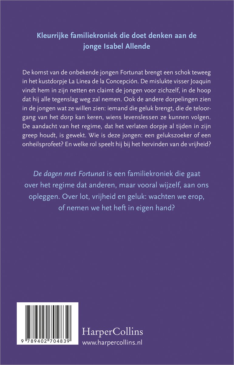 De dagen met Fortunat - back cover