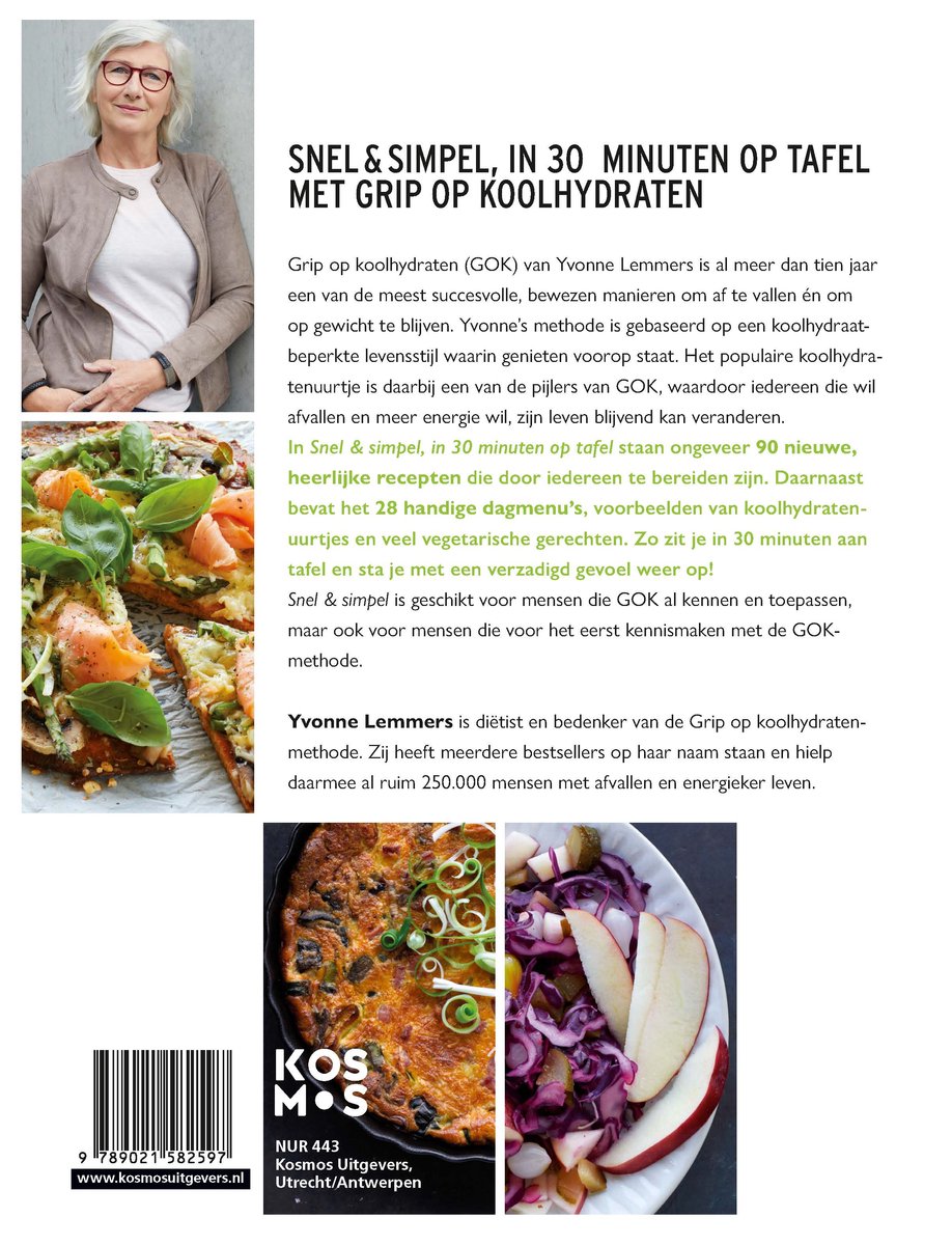 Grip op koolhydraten - snel & simpel, in 30 minuten op tafel - back cover