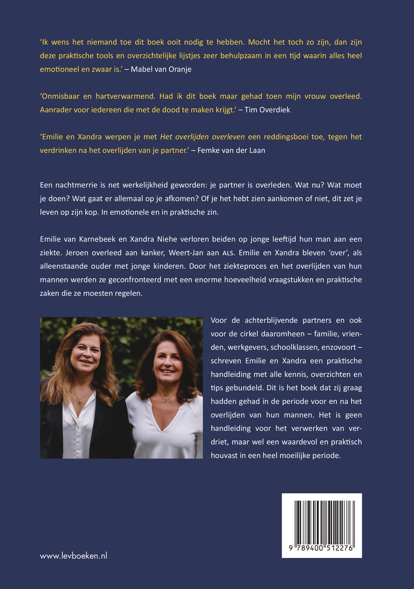 Het overlijden overleven - back cover