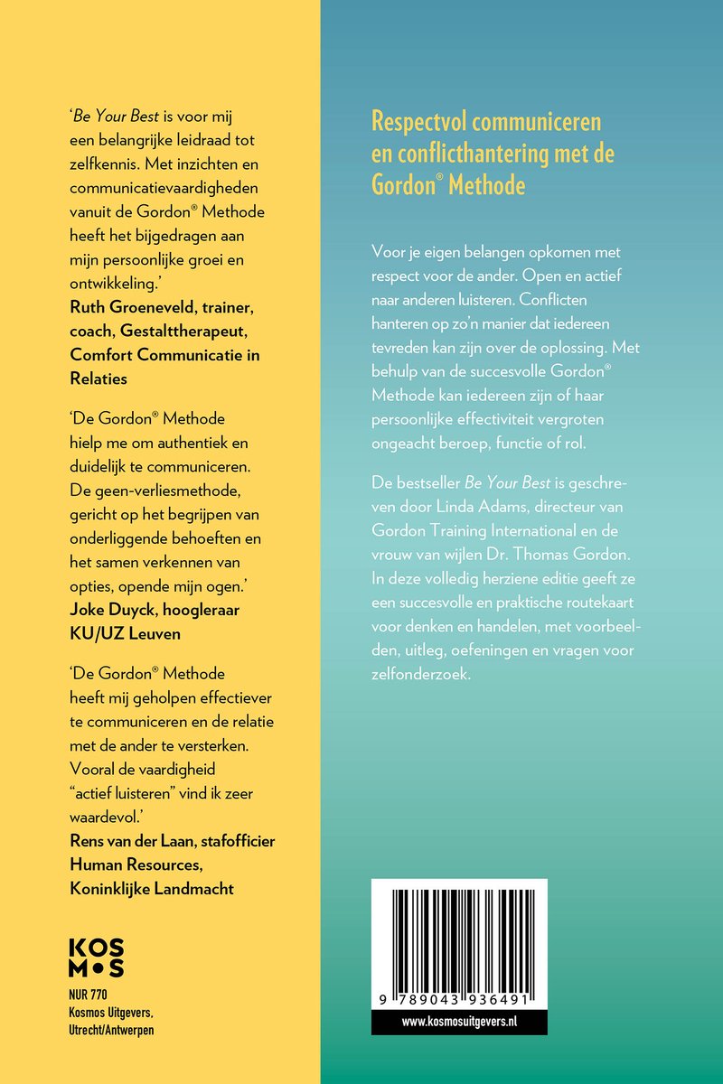 Be your best - back cover