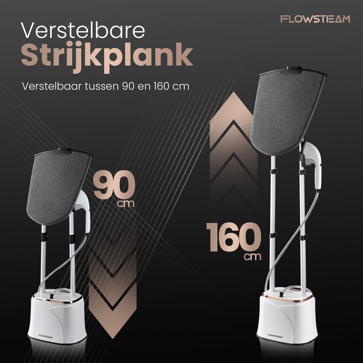 FLOWSTEAM® PRO Kledingstomer - Handstomer - Stoomreiniger - Stoomapparaat Kleding - 150 Minuten Stomen - 2.5M Snoer - Wit — cadeau in Wonen & Interieur - foto 4