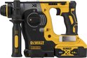 Gele en zwarte DeWalt SDS-plus combihamer met een 18V 5.0Ah accu.