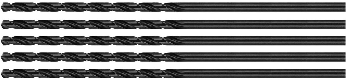 Set van 5 metaalboren (HSS, 4.0x100 mm)