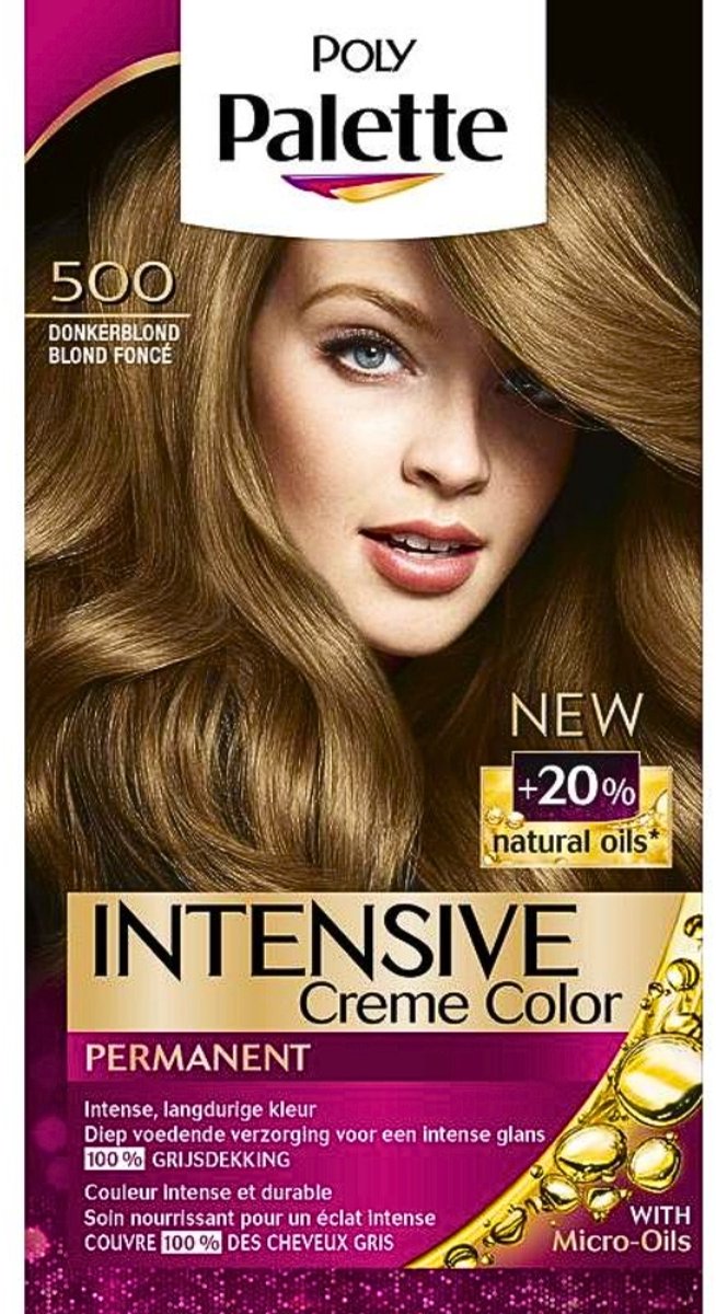Palette Intensive Oil-Care Color Haarkleuring 500 Donkerblond - 1 stuk
