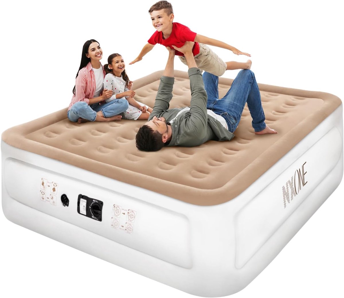 Kingsize Luchtmatras voor Draagbaar Kamperen en Thuisgebruik
