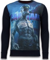 The Sailor Man - Digital Rhinestone Sweater - Zwart