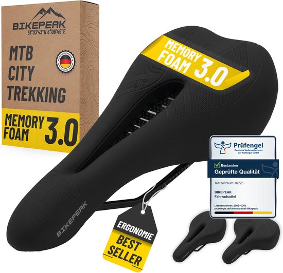 Selles de vélo confortable pour VTT VTC avec chariot de selle