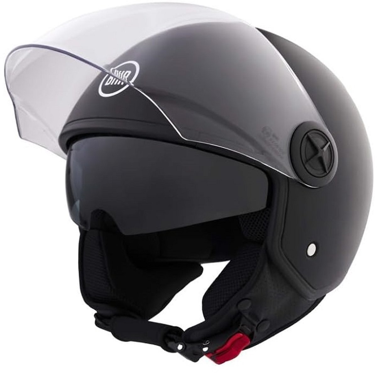 BHR 840 - Dual Shield - Vespa Helm - Mat Zwart - Maat XL - Hypoallergeen - Dubbel Vizier - Bromfiets, Motor en Snorfietshelm