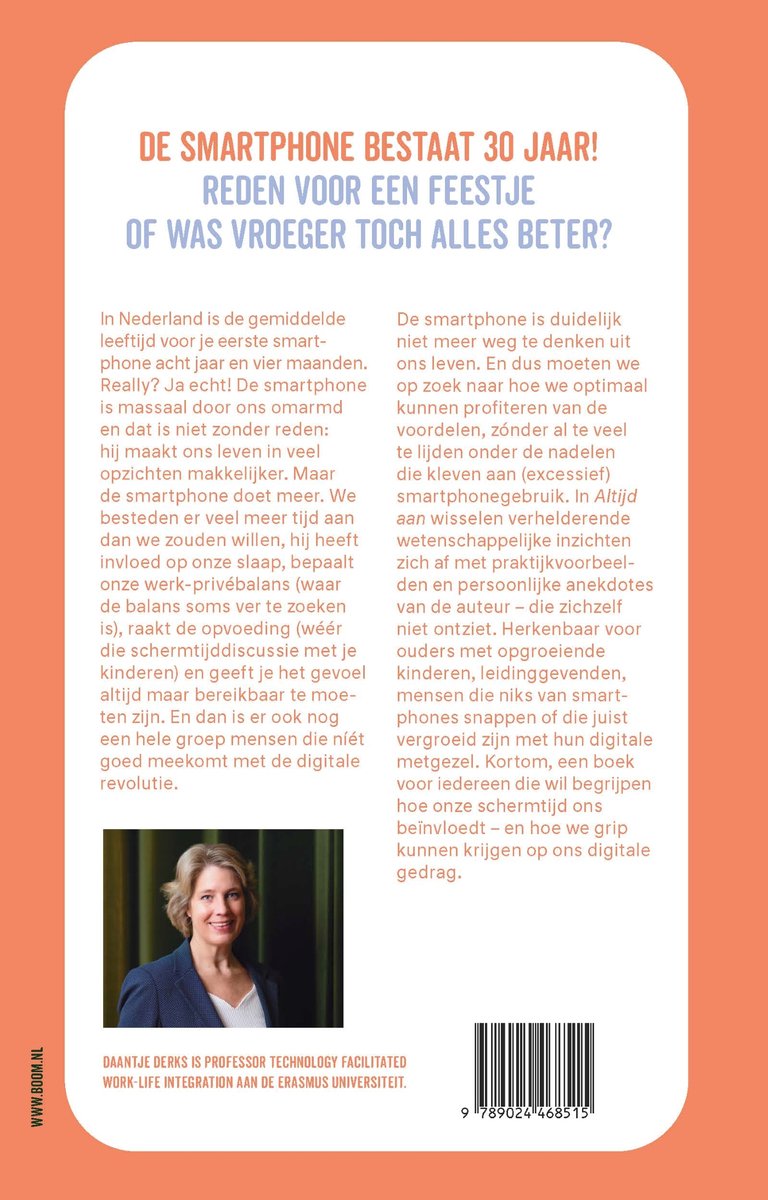 Altijd aan - back cover