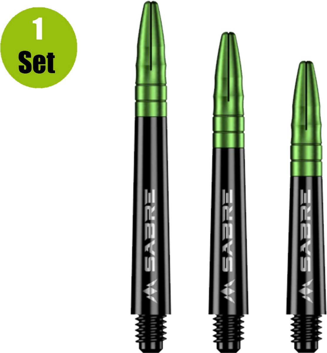 Mission Sabre Black Base Green - Dart Shafts